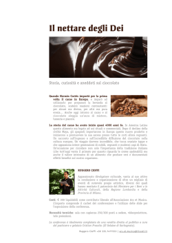 Il Nettare degli Dei: Storia del cioccolato