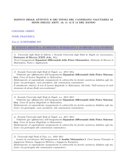 Elenco - Università degli Studi di Napoli Federico II