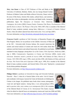 Mary Ann Doane is Class of 1937 Professor of Film