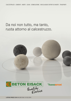Listino prezzi - Beton Eisack