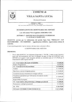 aggiudicazione definitiva e approvazione schema contratto