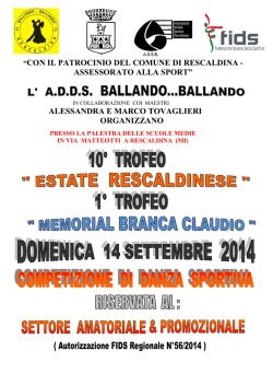 con il patrocinio del comune di rescaldina