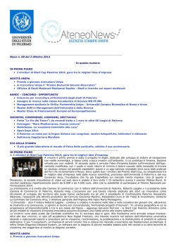 Newletter 2 Ottobre 2014
