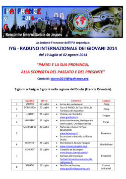 IYG - RADUNO INTERNAZIONALE DEI GIOVANI 2014