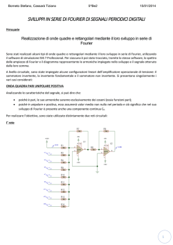 4.Relazione completa sviluppi di Fourier onde quadre