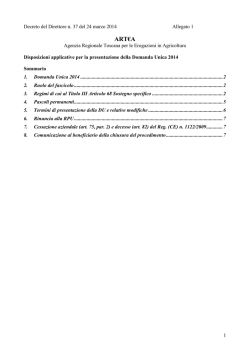 Allegato 1) Disposizioni applicative