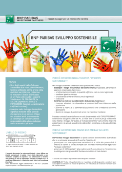 bnP Paribas sviluPPo sostenibile