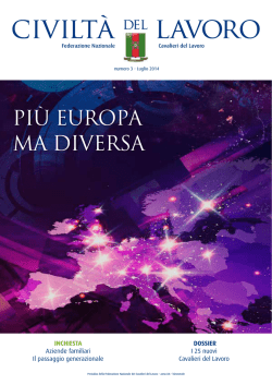 il n. 3/2014 in pdf - Federazione Nazionale dei Cavalieri del Lavoro