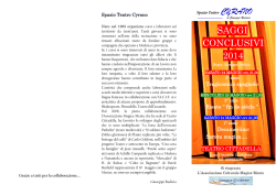 SAGGI CONCLUSIVI 2014