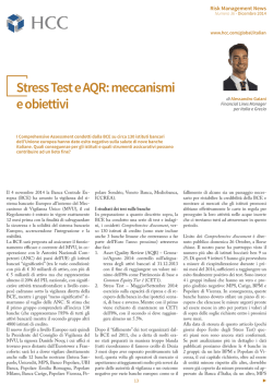 Stress Test e AQR: meccanismi e obiettivi
