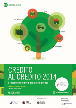 gioved&igrave; 27novembre &ndash; credito alle famiglie