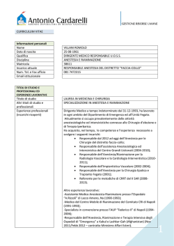 CURRICULUM VITAE Informazioni personali Nome