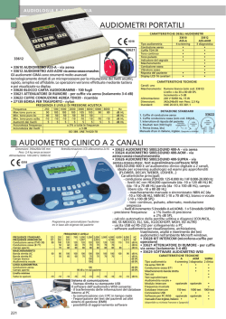 AUDIOMETRI PORTATILI AUDIOMETRO CLINICO A 2 CANALI