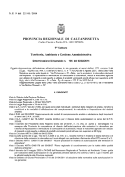 PROVINCIA REGIONALE DI CALTANISSETTA