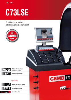 Equilibratrice video a bloccaggio pneumatico