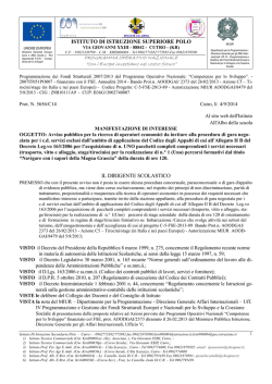 MANIFESTAZIONE INTERESSE C-5-FSE-2013