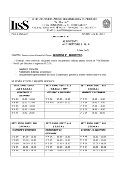 circolare - Istituto di Istruzione Superiore Secondaria "Moccia" Nardo
