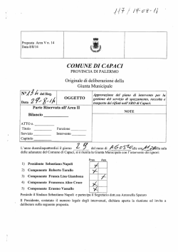 delibera di g. m. n 134/2014