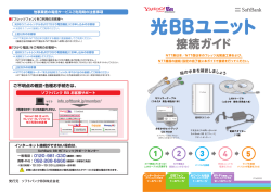 光BBユニット接続ガイド - インターネット