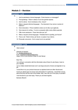 Soluzioni Module Revision 3 - Zanichelli online per la scuola