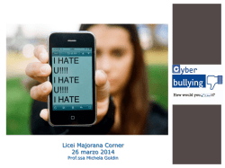 Cyberbulling (a cura della prof.ssa M. Goldin)