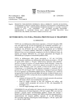 Provv.to del Dirigente n. 1211 del 12/04/2014