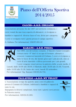 SPORT - Il Comune di Cisliano