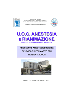 Opuscolo informativo per i pazienti adulti