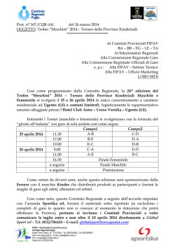 Prot. n° 167/CQR-Atl del 26 marzo 2014 OGGETTO