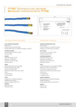 PTSE Temperature sensor Sensore termometrico PTSE
