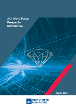 AXA World Funds Prospetto Informativo
