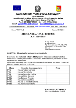 CIRCOLARE N.&deg; 37 Orientasicilia