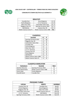 tabellini 4 giornata - Lega Calcio UISP Castrovillari-HOME
