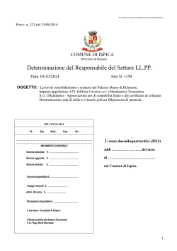 provv. 1159 rata a saldo e svincolo polizza lavori