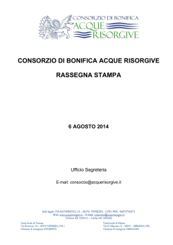 Rassegna stampa 6 agosto