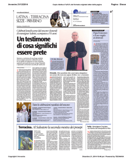 21 dicembre 2014 - Diocesi di Latina