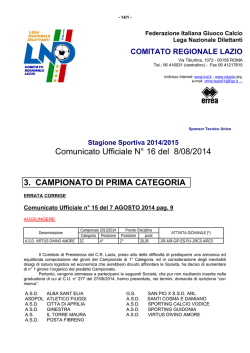 Comunicato Ufficiale N° 16 del 8/08/2014 3