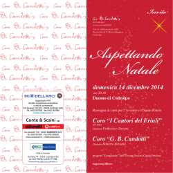Invito - Coro &ldquo;Candotti&rdquo; di Codroipo
