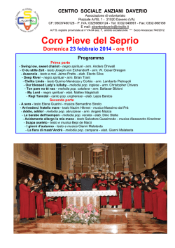 Coro Pieve del Seprio - Centro Sociale Anziani Daverio