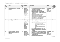 Programma Corsi - Ordine dei chimici della provincia di Pavia