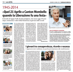 Quando la Liberazione fu una festa