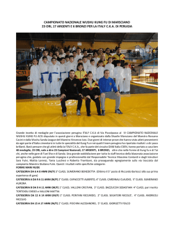 MARSCIANO (PG) Kung Fu CAMPIONATO NAZIONALE