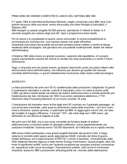 PRIMI ANNI DEI GRANDI COMPUTER E LANCIO