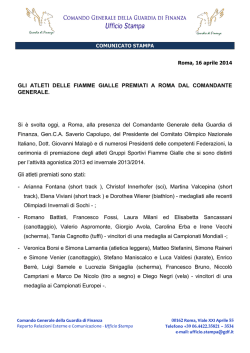 20140416 - COMUNICATO PREMIAZIONE ATLETI FF GG