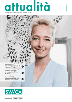 La rivista per gli affiliati SWICA, maggio 2014