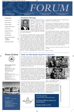 Summer 2014, Volume 13, Issue 2 - the Villa Leonardo Gambin
