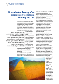 Nuova lastra flessografica digitale con tecnologia