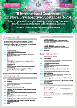 III International Conference on Novel Psychoactive