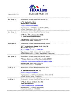 CALENDARIO STRADA 2014 24a IX Miglia (Km 15,4)
