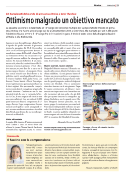 Ottimismo malgrado un obiettivo mancato